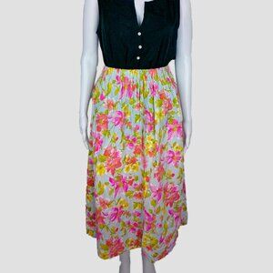 Handmade Colorful Floral Cotton Skirt